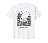 Ancient Greek Trireme Sea Monster Whirlpool Pick One Value Graphic T-Shirt