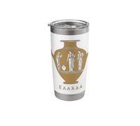 Ancient Greek Vase Gr oddess Greece in Greek Language Stainless Steel Insulated Tumbler