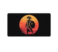 Ancient Greek Warrior Cute Gaming Mousepad Rubber Base Desk Mat for Home Office Laptop Computer
