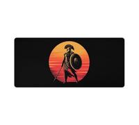 Ancient Greek Warrior Cute Gaming Mousepad Rubber Base Desk Mat for Home Office Laptop Computer