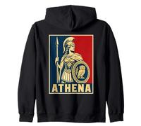 Ancient Greek Warrior Goddess ATHENA Wisdom Owl Zip Hoodie