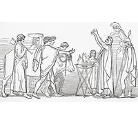Ancient Greeks offering sacrifice to the Gods. A Popular History of Greece published 1887. Poster Print by Ken Welsh (20 x 11)