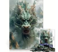 Ancient Green Dragon Hard Jigsaw Puzzle for Adults 1000 Pieces Memory Enhance Time Well Spent Neat Edges (50x75cm)