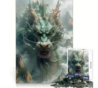 Ancient Green Dragon Teenagers 1000 Piece Jigsaw Puzzle Mind Clarity Cozy Pastime Perfect Lock Holiday Present (38x26cm)