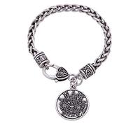 Ancient Hebrew Esoteric Tetragrammaton Pentagram Name of God Charm Wheat Chain Bracelet Blessing Jewelry for Men Women