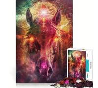 Ancient Horse Ritual Jigsaw Puzzles 1000 Mind Skill Play Premium Laser Cut Quality Quiet Time Mind Exercise at Home (38x26cm)