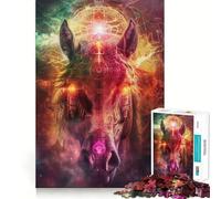 Ancient Horse Ritual Jigsaw Puzzles1000 Pieces Brain Recall Game Premium Laser Cut Quality Absorbing Activity for Quiet Nights (50x75cm)