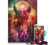 Ancient Horse Ritual Jigsaws 1000 Pieces for Adults Memory Boost Game Professional Grade Cutting Heartwarming Gathering Activity (38x52cm)