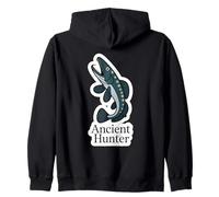 Ancient Hunter Northern Pike Fish Vintage Angling Zip Hoodie