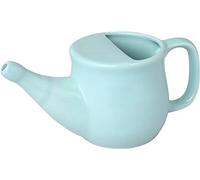 Ancient Impex Ceramic Neti Pot 400 ml (Mint Green) - Spill-Proof Nasal Cleansing Pot with 5 Neti Salt Sachets, Microwave Safe | Ayurveda Jala Neti Kit for Sinus & Allergy Relief