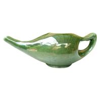 Ancient Impex Ceramic Neti Pot with 5 Sachets Neti Salt (Green Crackle) | Natural Sinus Cleanser for Nasal Congestion, Allergy & Cold Relief | Eco-Friendly & Durable Design