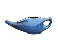 Ancient Impex Porcelain Ceramic Neti Pot with 5 Sachets of Neti Salt | Natural Sinus & Allergy Relief | Ayurvedic Nasal Cleansing Pot for Daily Nasal Wash - Elegant Blue Gradient Design