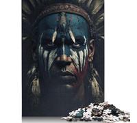 Ancient Indian Tribe Jigsaw Puzzles Puzzles for Adults Kids. 1000 Piece Great Gifts Challenge Toy Educational Games Home Decoration for Educational Games Gifts 1000pcs (38x26cm)