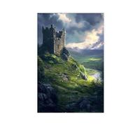 Ancient Irish Castle Ruins Art Print Canvas Poster Bedroom Decor Landscape Office Room Decor Gift 20x30inch(50x75cm)