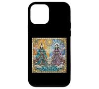 Ancient Japan Deity Izanagi and Izanami Stained Glass Case for iPhone 12 mini