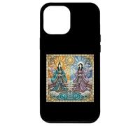 Ancient Japan Deity Izanagi and Izanami Stained Glass Case for iPhone 12 Pro Max