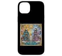 Ancient Japan Deity Izanagi and Izanami Stained Glass Case for iPhone 14 Plus
