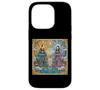 Ancient Japan Deity Izanagi and Izanami Stained Glass Case for iPhone 14 Pro