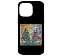 Ancient Japan Deity Izanagi and Izanami Stained Glass Case for iPhone 14 Pro Max