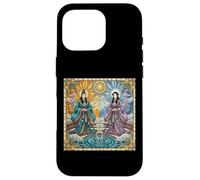 Ancient Japan Deity Izanagi and Izanami Stained Glass Case for iPhone 16 Pro