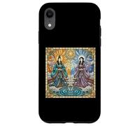 Ancient Japan Deity Izanagi and Izanami Stained Glass Case for iPhone XR