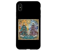 Ancient Japan Deity Izanagi and Izanami Stained Glass Case for iPhone XS Max