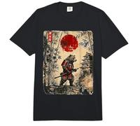 Ancient Japan Samurai Bear Under Reddish Sun Comfort Colors Adult Heavyweight T-Shirt