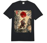 Ancient Japan Samurai Fox Under Reddish Sun Comfort Colors Adult Heavyweight T-Shirt