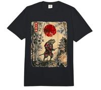 Ancient Japan Samurai Frog Under Reddish Sun Comfort Colors Adult Heavyweight T-Shirt
