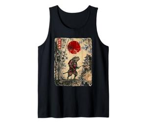 Ancient Japan Samurai Frog Under Reddish Sun Tank Top