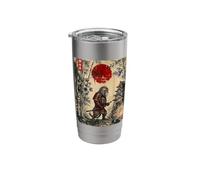 Ancient Japan Samurai Monkey Under Reddish Sun Stainless Steel Insulated Tumbler