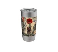 Ancient Japan Samurai Rabbit Under Reddish Sun Stainless Steel Insulated Tumbler