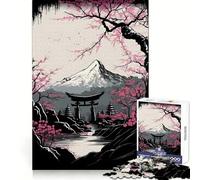 Ancient Japanese City 1000 Piece Jigsaws for Adults Puzzle Improve Memory Happy Idle Time Laser Cut Art Xmas Gift (38x26cm)