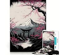 Ancient Japanese City Jigsaw Puzzle1000 Pieces Brain Boosting Play Zero Gap Cozy Indoor Entertainment for All (38x52cm)
