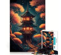 Ancient Japanese Landscape 1000 Piece Jigsaws for Adults Brain Sharp Game Smooth Burr Free Surface Fascinating Hobby for Idle Moments (50x75cm)