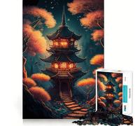 Ancient Japanese Landscape 1000-piece Puzzle for Teenagers Focus Memory Game Professional Grade Cutting Relaxing Indoor Group Activity (38x52cm)