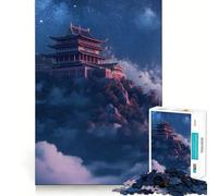 Ancient Japanese Temple Jigsaw Puzzle1000 Pieces Thinking Skill Game Seamless Fit Precise Pieces Family Fun Night Activity (38x26cm)
