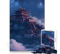 Ancient Japanese Temple Puzzle for Teenagers 1000 Pieces Brain Teasing Soothing Hobby Solid Lock Thoughtful Gift (50x75cm)