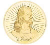 Ancient Jesus Sun Souvenir Coin Gold Plated Commemorative Coin Challenge Coin Collectible Gift Unique Lucky Coin for Collectible