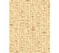 Ancient Journal: 8.5 X 11 Ruled Diary, Lined Notebook For Writing, Egyptian Hieroglyph Symbols Cover - A Helpful Gift For A Hieroglyphologist