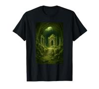 Ancient Jungle Temple Ruins Overgrown Fantasy Adventure T-Shirt