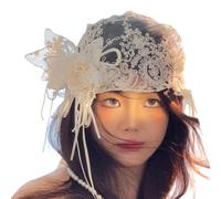Ancient Lace Bridal Headwrap Hair Styling Accessory Elegant Headpiece for Bride Wedding Ceremony and Photography Wear