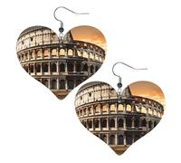 Ancient Leather Earrings for Women Heart Earrings Lightweight Dangle Drop Earrings Cute Jewelry Gift