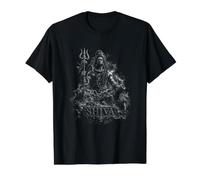 Ancient Mahadev Shiva Trishul Cosmic Meditation Value Graphic T-Shirt, Men, Black, M