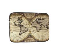 Ancient Map World Globe Laptop Case 12 inch, Water Resistant Laptop Sleeve Shockproof Protective Traveling Computer Bag Portable Business Briefcase for Men Women