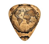 Ancient Map World Globe Print 12 Pieces Guitar Picks For Guitars And Ukulele, Unique Guitar Present
