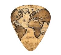 Ancient Map World Globe print Guitar Picks 12 Pack Assorted Thickness for Guitar,ukulele,0.46/0.71/0.96mm