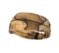 Ancient Map World Globe Print Style Functionality Sports Sweatband For Men Women Stretchy Breathable Headband