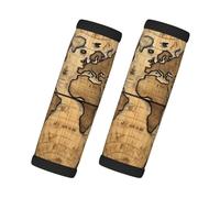 Ancient Map World Globe Print Travel Essentials Luggage Handle Wrap Grips 2 Packs Easy Identification Suitcases