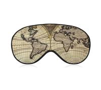 Ancient Map World Globe Sleep Mask for Women Men, Soft Eye Mask with Adjustable Strap for Sleeping, Light Blocking Travel Blindfold for Nap Comfortable Eye Cover for Home Office